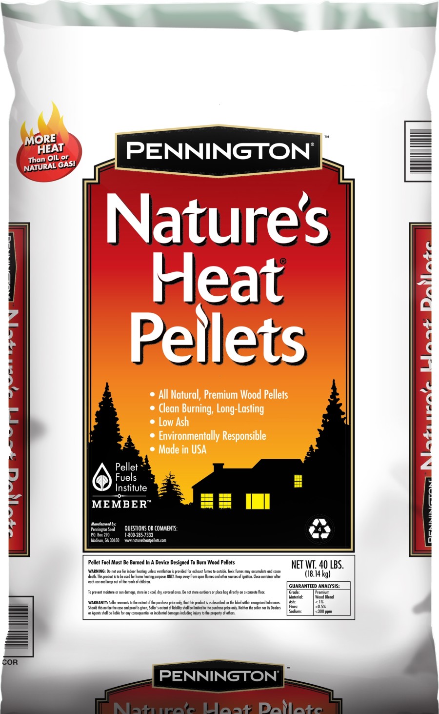 Pennington Nature's Heat Wood Pellets 50ea/40 lb