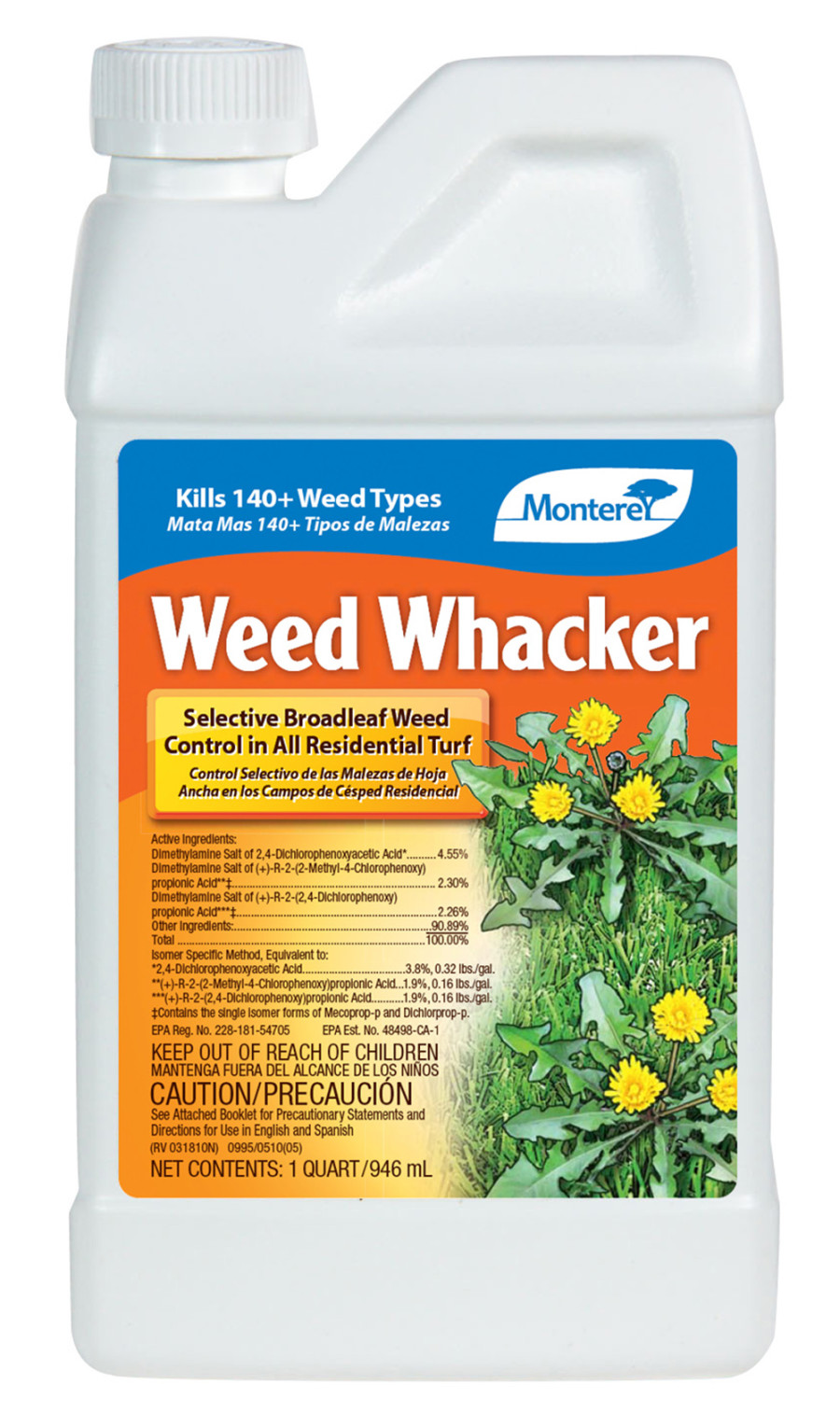 Central Garden | Monterey Weed Whacker Selective Herbicide Concentrate Herbicide Safe For Clover And Chicory